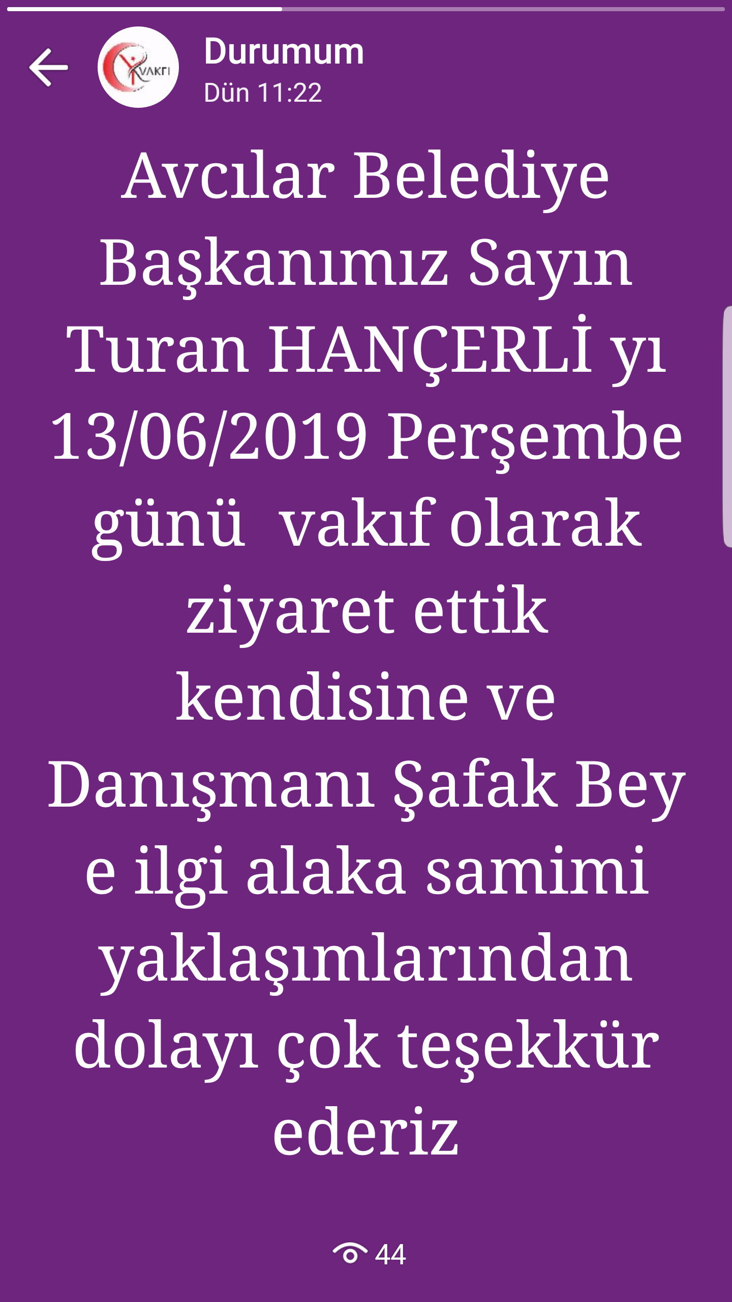 AVCILAR YENİ BELEDİYE BAŞKANIMIZI ZİYARET