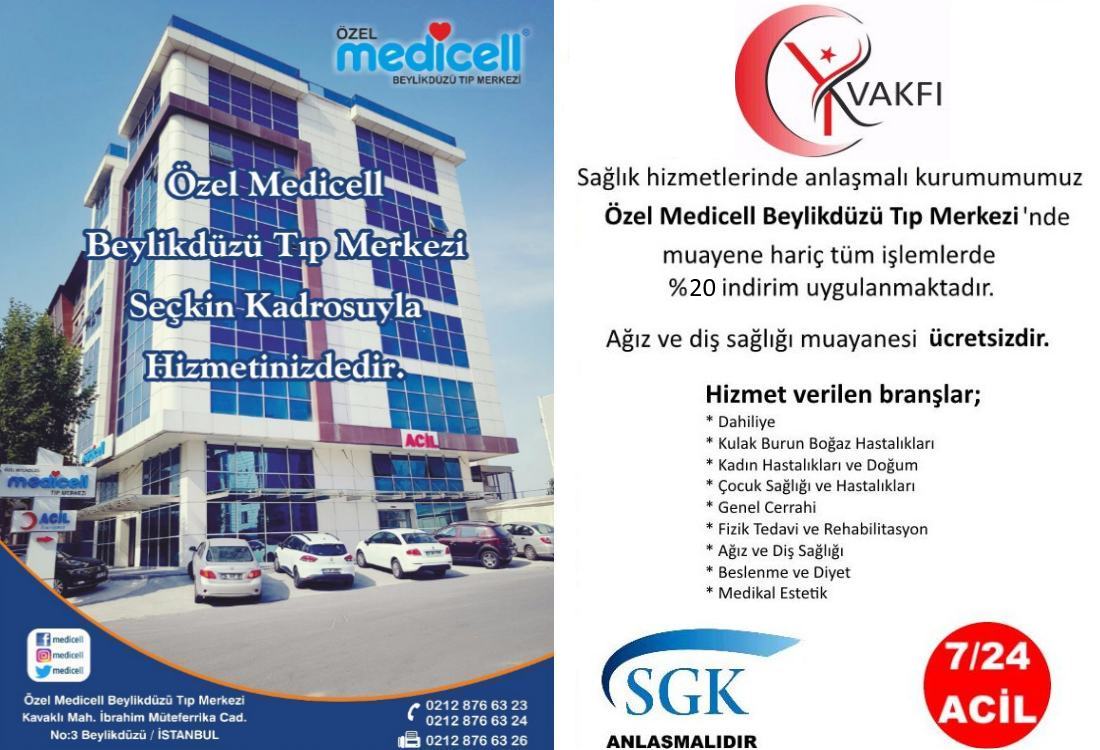 ANLAŞMALI HASTANEMİZDEN YILMAZKAYA VAKFI ADINA %20 İNDİRİMLE YARARLANABİLİRSİNİZ